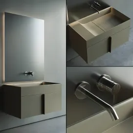 Inbani paral vanity unit set